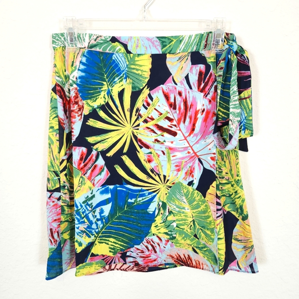 BCBGMaxazria | NWT Aviva Tropical Tie Waist Skirt Small Large